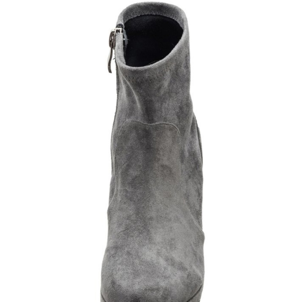 Antelope Gray Brushed Platform Suede bootie - Picture 3 of 4